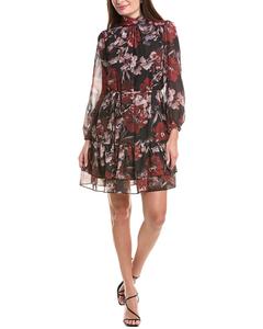 Платье мини с рукавами-фонариками Julia Jordan, черный