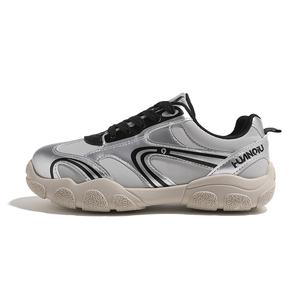 HUANQIU Легкие дышащие нескользящие лоу-топы Casual Shoes Women's Black Gray