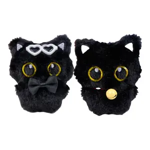 Угольный шарик котенок куклы плюшевый кулон 10см высота XTHOT