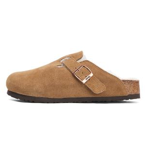 Jeep Закрытые тапочки унисекс желто-коричневые с белым мехом, цвет Yellow Brown-White Fur