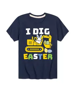 Футболка с принтом "I Dig Easter" для мальчиков Hybrid, синий