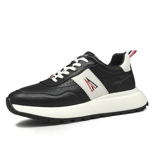 SENJIALUO Мужские черные низкие повседневные туфли с увеличенной высотой, устойчивые к истиранию и скольжению, цвет Black