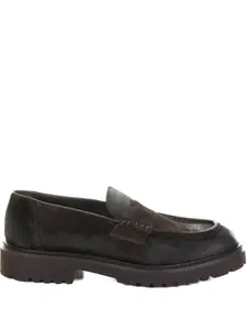 Замшевые лоферы Doucal's, коричневый