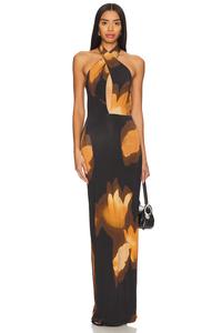 Платье джинни Afrm, цвет noir blur