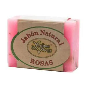 Идеальное мыло для комбинированной кожи, склонной к сухости Jabon Natural Rosas Yerbas Vivas, 100 g