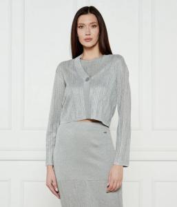 Блуза Armani Exchange Cropped Fit, серебряный