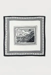 Шарф унисекс Yourturn, White/Black