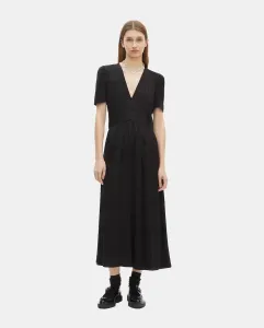 Платье из жаккарда с завышенной талией The Kooples, черный