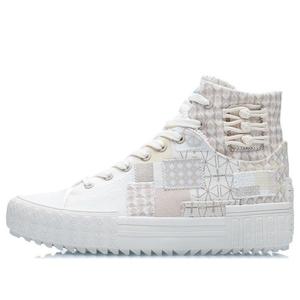 Кроссовки Li-Ning CF WuXing Canvas Hi Shoes 'White Grey'