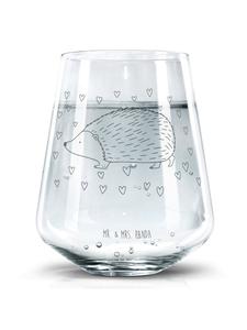 Стакан для питья с сердечками-ежиками без надписей, прозрачный Mr. & Mrs. Panda