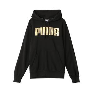 Толстовка ESSBIG ESS HOODY TR M мужская black gold PUMA, черный золотой