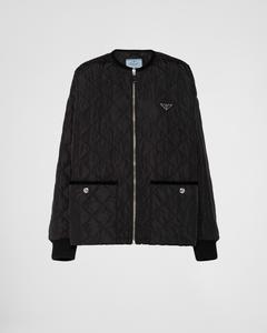 Стеганая легкая куртка из Re-Nylon Prada, черный