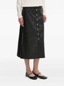 Юбка миди на пуговицах Dkny, черный