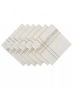 Салфетка в французскую полоску из шамбре, набор из 6 шт Design Imports, белый