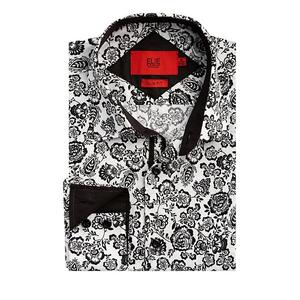 Мальчиковая рубашка slim fit с принтом пейсли Elie Balleh, White