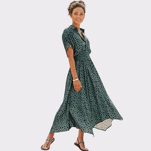 Женское платье с принтом и воротником Lascana, Jade And Black