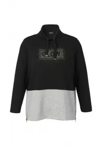 Двухцветная толстовка mit motiv aus silbersteinchen Via Appia Due, Schwarz