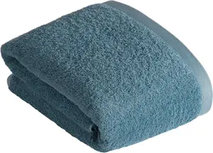 Полотенце для сауны Vossen "High Line", (1 шт.), с вышивкой логотипа 100х150 см (1 шт.), синий