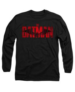 Мужская футболка с длинным рукавом The Crimson Drawn Bat Logo для взрослых Batman, Black