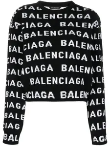 Джемпер с логотипом BALENCIAGA, черный