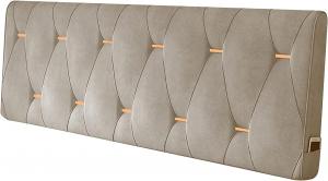 Подушка-подголовник для кровати LIANGJUN, мягкая подушка для чтения, для дивана-кровати, гостиничного номера, спальни, поясничная поддержка, для кровати без изголовья, индивидуальный размер (цвет: бежевый, размер: 180x60x10 см) CHIAPERINI, Beige