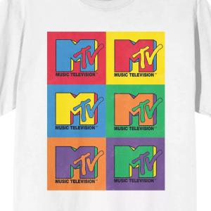 Мужская красочная футболка с логотипом MTV Licensed Character