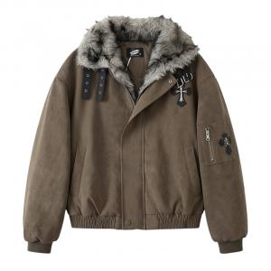 Пуховик Unisex Stand Collar Thickened ZIAREL, coffee