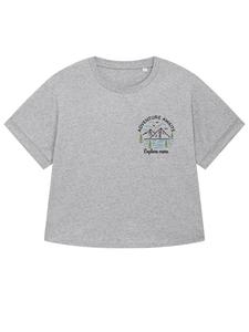 Футболка Приключения ждут серого цвета wat? Apparel