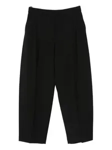 Брюки прямого кроя из смеси шерсти virgin Alaïa, черный