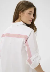 Короткая блузка crestela на пуговицах Cream, Snowwhite With Pink Nectar