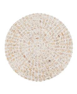 Набор подставок для столовых приборов из натурального волокна с принтом из фольги размером 4,15x15 дюймов Saro Lifestyle, серебро