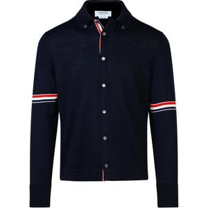Кардиган с полосками Rwb и пуговицами THOM BROWNE, Морской синий