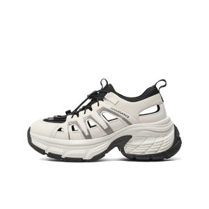 Женские кроссовки с нескользящей подошвой и массивным верхом BELLE, White/Black