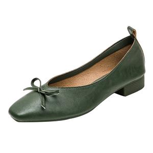 JIUXINGDAO Женские повседневные туфли-лодочки зеленые, цвет Green