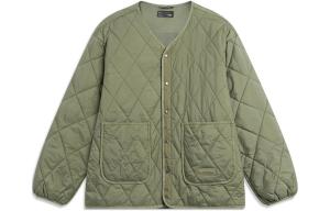 Стеганая куртка унисекс оливково-зеленая Lining, оливково-зеленый