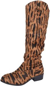 Женские короткие стильные прочные вестерн-бутсы, готические туфли для повседневной носки, сапоги для верховой езды для вечеринок и выпускных Generic, Orange