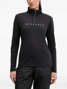 Лыжный топ на молнии Descente, черный