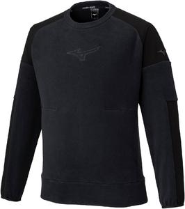 Мужская спортивная флисовая толстовка Mizuno 32MCC559 с водоотталкивающим покрытием, черный