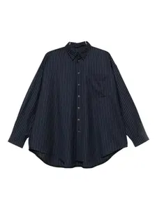 Рубашка в тонкую полоску The Mannei, синий