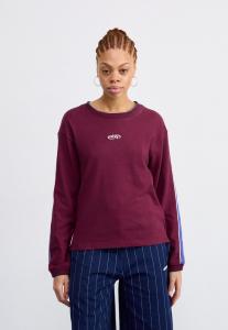 Топ Obey Clothing RALLY SLEEVE STRIPE, Wine/Bordeaux