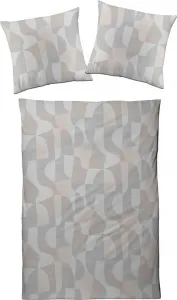 Постельное белье Dream Castle Interlock Jersey с ретро-узором, натуральный, 135 x 200 см, ретро-узор в приглушенных натуральных тонах Traumschloss