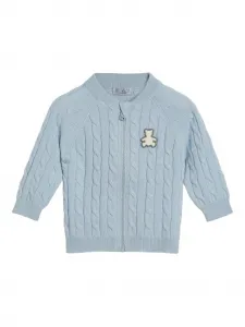 Кардиган Bernie Baby фактурной вязки Brunello Cucinelli Kids, синий