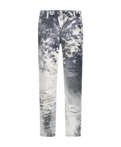 Джинсы с принтом аппалуза, синие, мужские Roberto Cavalli, синий