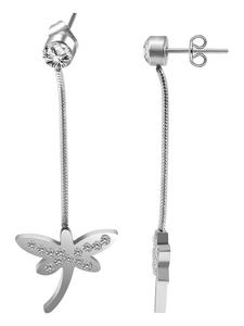 Adeliás Женские серьги - Серьги-гвоздики из нержавеющей стали серебристого цвета