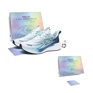 Doraemon Дораэмон Низкие кроссовки для бега унисекс — туманно-голубые [в коробке] + модные носки, цвет Misty Blue[Box]+Trendy Socks