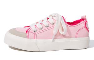 Женские противоскользящие износостойкие кеды Feiyue розовый/персиковый красный