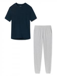 Ночное белье Schiesser, цвет grau/dunkelblau