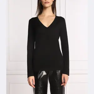 Шерстяная блузка Redbull стандартного кроя Pinko, черный