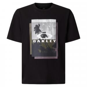 Oakley Футболка мужская Black Crew Neck Moderate Straight Fit