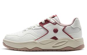 Женские бело-красные скейтерские кроссовки XTEP с низким верхом, устойчивые к истиранию, Sail White/Deep Crimson/Wuxiu